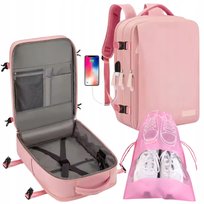 Plecak Bagaż Podręczny do Samolot 45x30x20 LOT Lufthansa EasyJet USB na But inna (Inny)