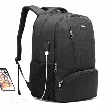 Plecak Biurowy Męski do Pracy na Dokumenty dla Informatyka Czarny Aston - Kono