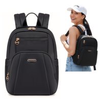 Plecak damski czarny elegancki z nylony wodoodpornego z miejscem na tablet wowbag