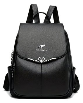 Plecak damski czarny skórzany elegancki ekoskóra miejski łabędzie - Inna marka