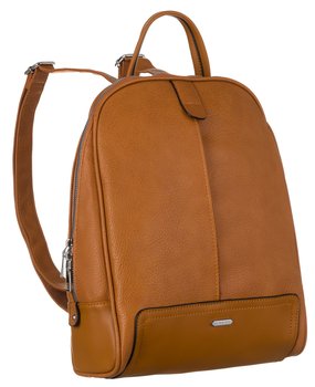 Plecak damski eko Rovicky na suwak pojemna torba miejska na ramię, brązowy - Rovicky