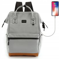 Plecak damski Himawari 124 na laptopa 15" z USB wodoodporny popielaty Himawari