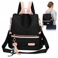 PLECAK DAMSKI PLECACZEK DO PRACY SZKOŁY CZARNY STYLOWY MIEJSKI POJEMNY