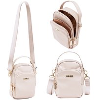 Plecak damski WINGS ROSELLA mały crossbody miejski z nylonu organizer regulowany odpinany pasek 1L Wings