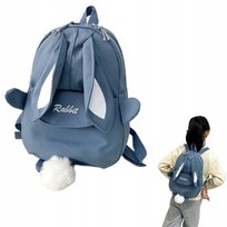 Plecak dla Dzieci Szkolny Królik z Uszami Niebieski Plecaczek Króliczek