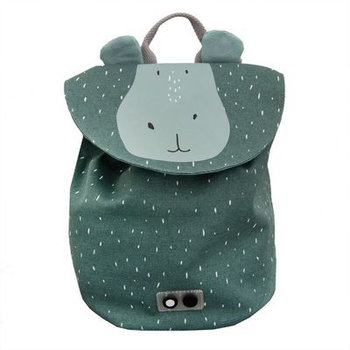 Plecak dla przedszkolaka dla chłoopca niebieski Trixie Baby Hipopotan jednokomorowy - Trixie Baby