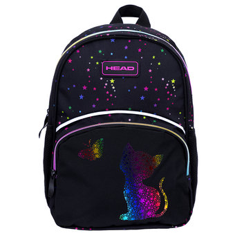 Plecak dla przedszkolaka dla dziewczynki Head Golden Effect Rainbow Kitty czarny - Head