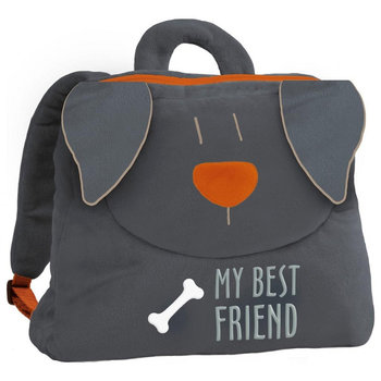 Plecak dla przedszkolaka pies szary Derform pluszowy  - Derform