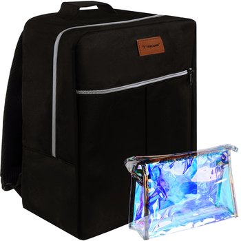 Plecak do Samolotu Bagaż Podręczny Torba Podróżny Lekki +Kosmetyczka Czarny - Artemis