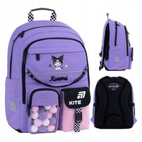 Plecak do szkoły dla dziewczynek klasa 1-6 fioletowy boucle Kuromi Kite
