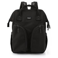 Plecak Himawari dla mamy pojemny termiczne kieszenie wodoodporny do wózka mommy bag czarny