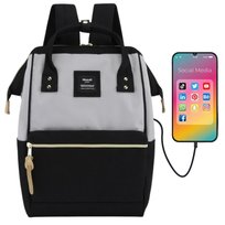 Plecak Himawari miejski z miejscem na laptopa sportowy pojemny a4 czarny + szary Himawari