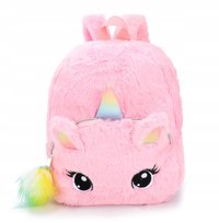 Plecak Jednorożec Włochaty Pluszowy Unicorn Różowy Dla Dziewczynki Miękki Inna marka
