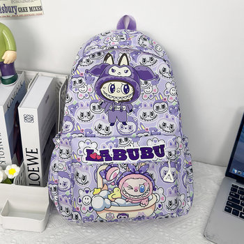 Plecak La.bubu Monster w kreskówkowym wzorze, duża pojemność, torba na ramię, prezent dla dzieci, 33x27x12 cm - Other