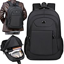Plecak Męski Damski do Pracy Szkoły Na Laptopa Wodoodporny Czarny