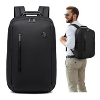 Plecak męski miejski elegancki biznesowy na laptop 15,6 czarny z USB portem Arctic Hunter