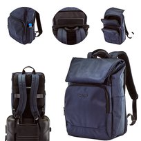 Plecak męski WINGS BRANT na laptop 17” 22L miejski do pracy, zapinany na magnes, z pasem na walizkę Wings