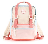 Plecak miejski Himawari damski modny z miejscem na laptopa i uchwytem na co dzień do pracy na uczelnię kremowy