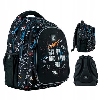 Plecak młodzieżowy do szkoły we wzory motywacyjne czarny Kite - KITE