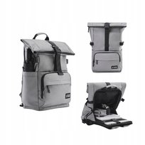 Plecak NINETYGO Urban Classic szary 18,6L pojemny wodoodporny na laptopa NinetyGo