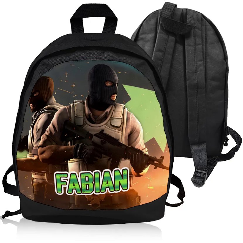 Plecak Personalizowany COUNTER STRIKE CS GO NADRUK IMIĘ Idealny na ...