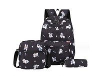 Plecak Piórnik Torba Saszetka Zestaw Szkolny Dla Dziecka 3W1 Pieski