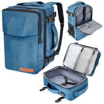 Plecak podróżny 40x20x25 do samolotu lekki bagaż podręczny – blue