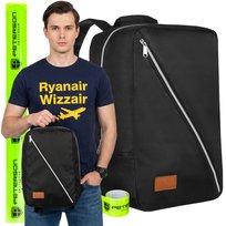 Plecak podróżny 40x20x25 lekki bagaż Wizzair Ryanair podręczny kabinowy Peterson + opaska odblaskowa