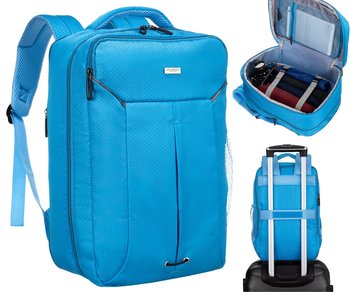 Plecak podróżny do samolotu Peterson 40x20x25 cm Wizzair Ryanair niebieski - Peterson