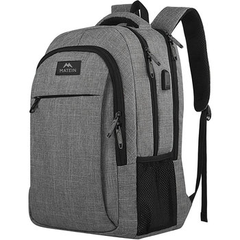 Plecak podróżny miejski MATEIN na laptopa 15,6”, kolor szary, 45x30x20 cm - MATEIN