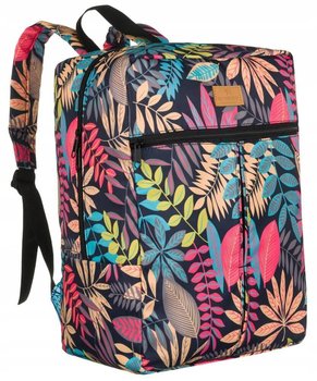 Plecak podróżny wodoodporny z roślinnym wzorem bagaż podręczny kabinowy Peterson, różnokolorowy - Rovicky