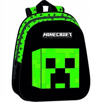 PLECAK PRZEDSZKOLNY MINECRAFT CREEPER 3D DUŻY CZARNY ZIELONY DLA CHŁOPCA - SAFTA