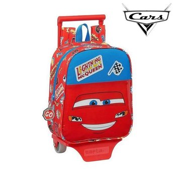Plecak szkolny dla chłopca czerwony Auta jednokomorowy
