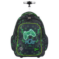 Plecak szkolny dla chłopca, gry, zielony, St.Right