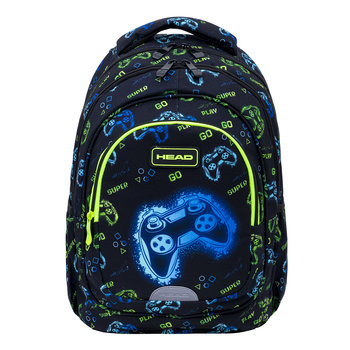 Plecak szkolny dla chłopca Head Go Playing Neon gaming AB330 czarny klasa 1-3 - Head