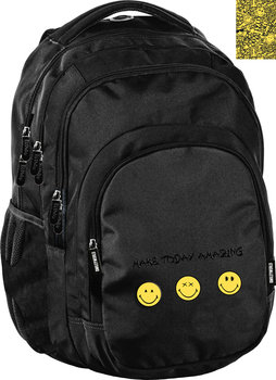 Plecak szkolny dla chłopca i dziewczynki czarny BeUniq Smiley  - BeUniq