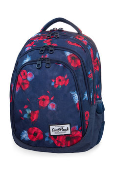 Plecak szkolny dla chłopca i dziewczynki granatowy CoolPack kwiaty trzykomorowy - CoolPack