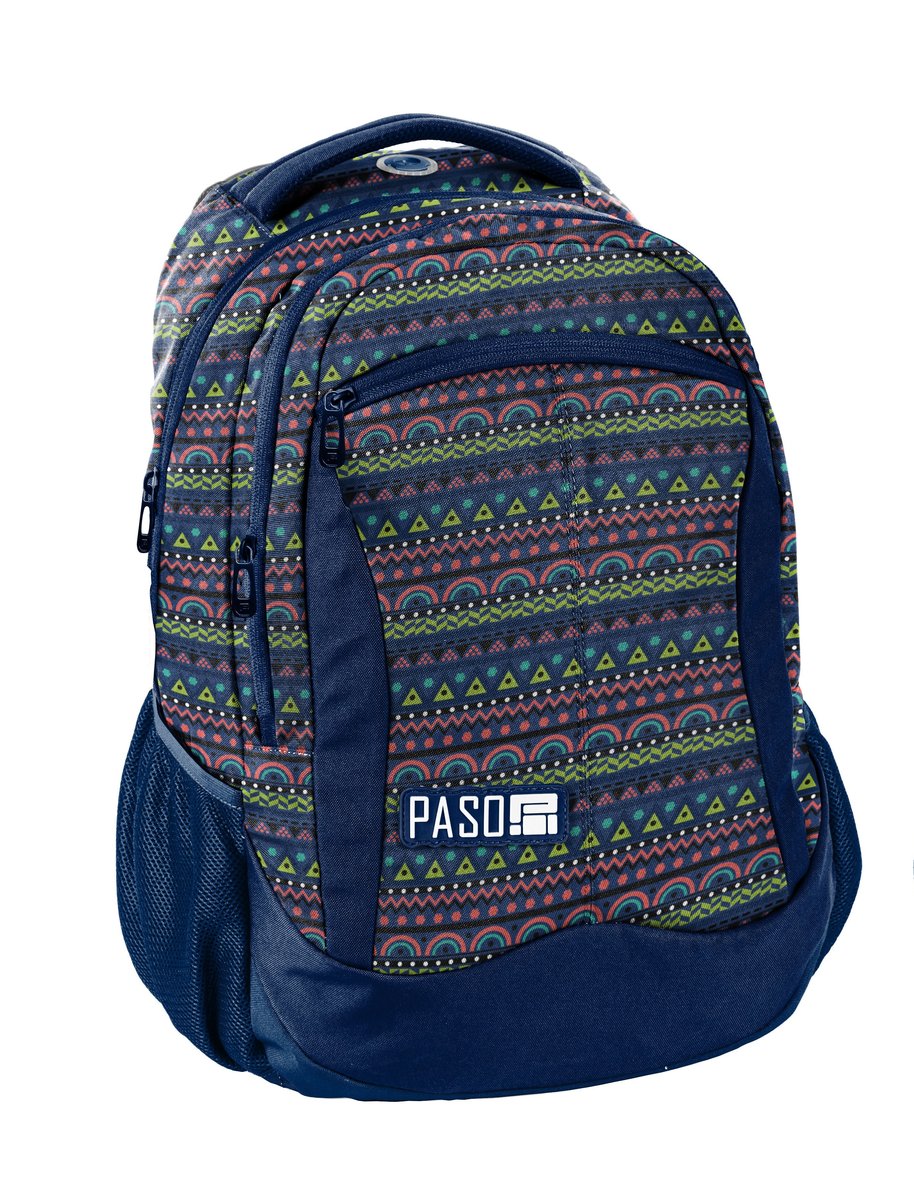 Фото - Шкільний рюкзак (ранець) PASO Plecak szkolny dla chłopca i dziewczynki granatowy  dwukomorowy 