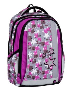 Plecak szkolny dla chłopca i dziewczynki różowy BAGMASTER trzykomorowy - BAGMASTER