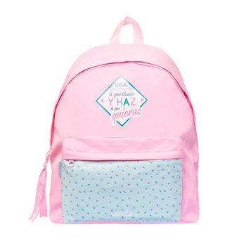 Plecak szkolny dla chłopca i dziewczynki różowy Forcetop jednokomorowy - Forcetop