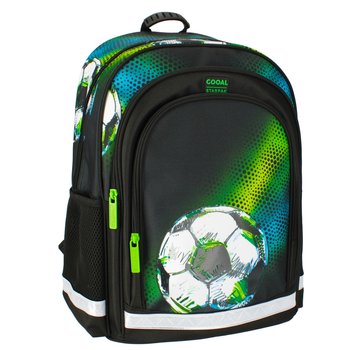 Plecak szkolny dla chłopca i dziewczynki  Starpak piłka nożna trzykomorowy - Starpak