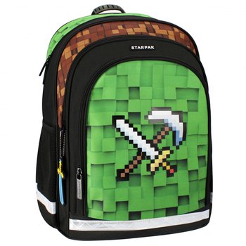 Plecak szkolny dla chłopca i dziewczynki Starpak Pixel Game dwukomorowy - Starpak