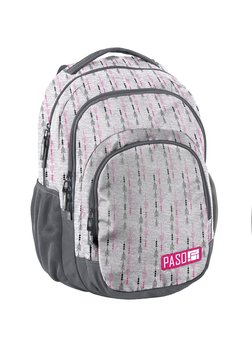 Plecak szkolny dla chłopca i dziewczynki szary Paso dwukomorowy - Paso