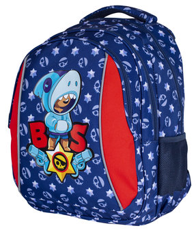 Plecak szkolny dla chłopca Leon trzykomorowy - Leon