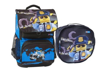 Plecak szkolny dla chłopca niebieski LEGO Lego City Police Cop  z elementami odblaskowymi - LEGO