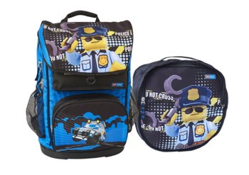 Plecak szkolny dla chłopca niebieski LEGO Lego City z elementami odblaskowymi - LEGO
