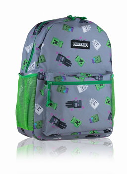 Plecak szkolny dla chłopca szary Astra Minecraft jednokomorowy - Astra