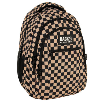 Plecak szkolny dla dzieci BackUp Model O szachownica beżowy - BackUp