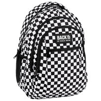 Plecak szkolny dla dzieci, szachownica, biały, BackUp