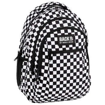 Plecak szkolny dla dzieci, szachownica, biały, BackUp - BackUp